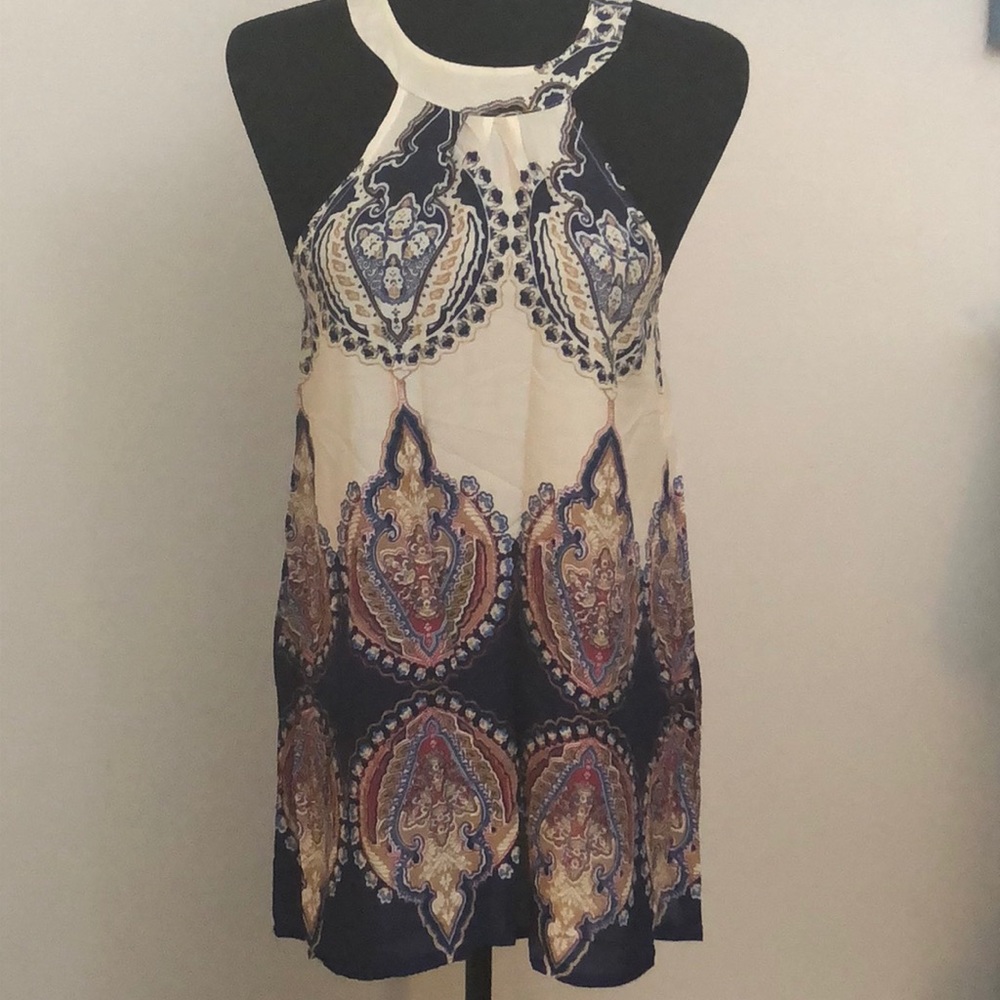 Light weight, paisley print tunic tank